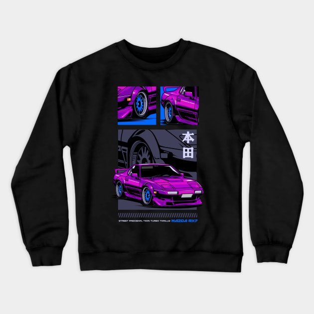 RX-7 Fanatic Crewneck Sweatshirt by Harrisaputra